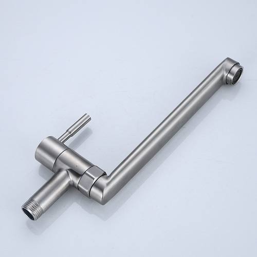 In-wall kitchen single cold water faucet stove extended spout balcony laundry pool mop pool 304 quick-open faucet