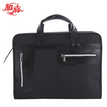 雅嘉YJ268黑色手提文件袋B4立体会议专用会议袋休闲商务公文包袋