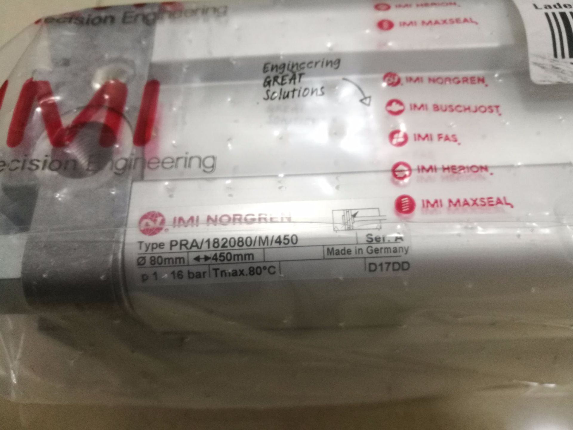 IMI NORGREN诺冠气缸PRA/802080/M/450（PRA/182080/M/450）