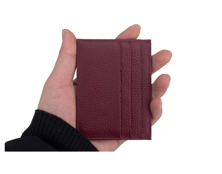 Unisex Solid Color Pu Leather Open Card Holders display picture 4