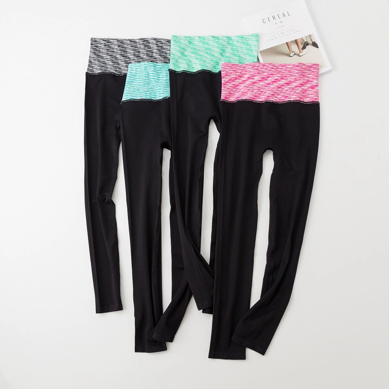 A242 Clearance Women's Sports Yoga Pants Segment Dyed Waist Hem Moisture Wicking Quick Drying