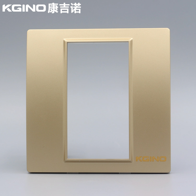 香槟金86型三位空面板金色弱电信息组合插座香槟色多媒体墙插面板