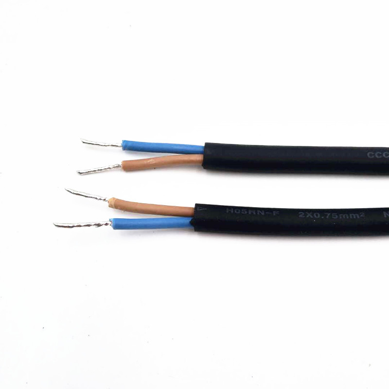 日丰认证国标电源线YZW2*0.75两心护套线汽车耐温连接线现货直销