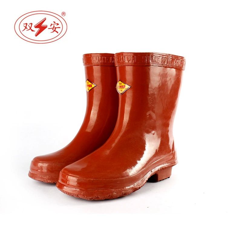 Shuang'an 25KV высоковольтные изоляционные сапоги, Специальная водонепроницаемая разрядная работа в реальном времени, высокотрубная изоляционная обувь для защиты труда для электриков