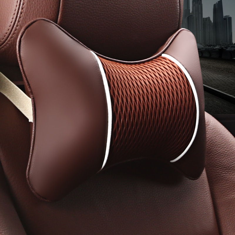 Car Headrest Neck Pillow Car Pillow Car Cervical Pillow 3D Leather Four Seasons Universal