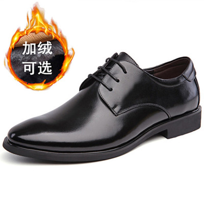 2018年春季男士皮鞋英伦系带商务休闲男鞋防滑耐磨单鞋一件代发
