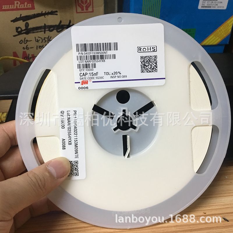 风华贴片电容 0402F153M500NT 0402 153M 15NF 50V 20% Y5V