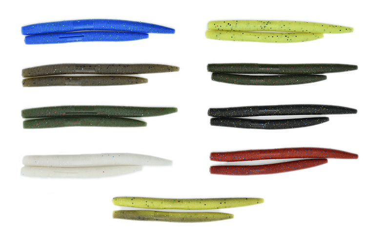 Soft Worms Fishing Lures Soft Baits Fresh Water Bass Swimbait Tackle Gear