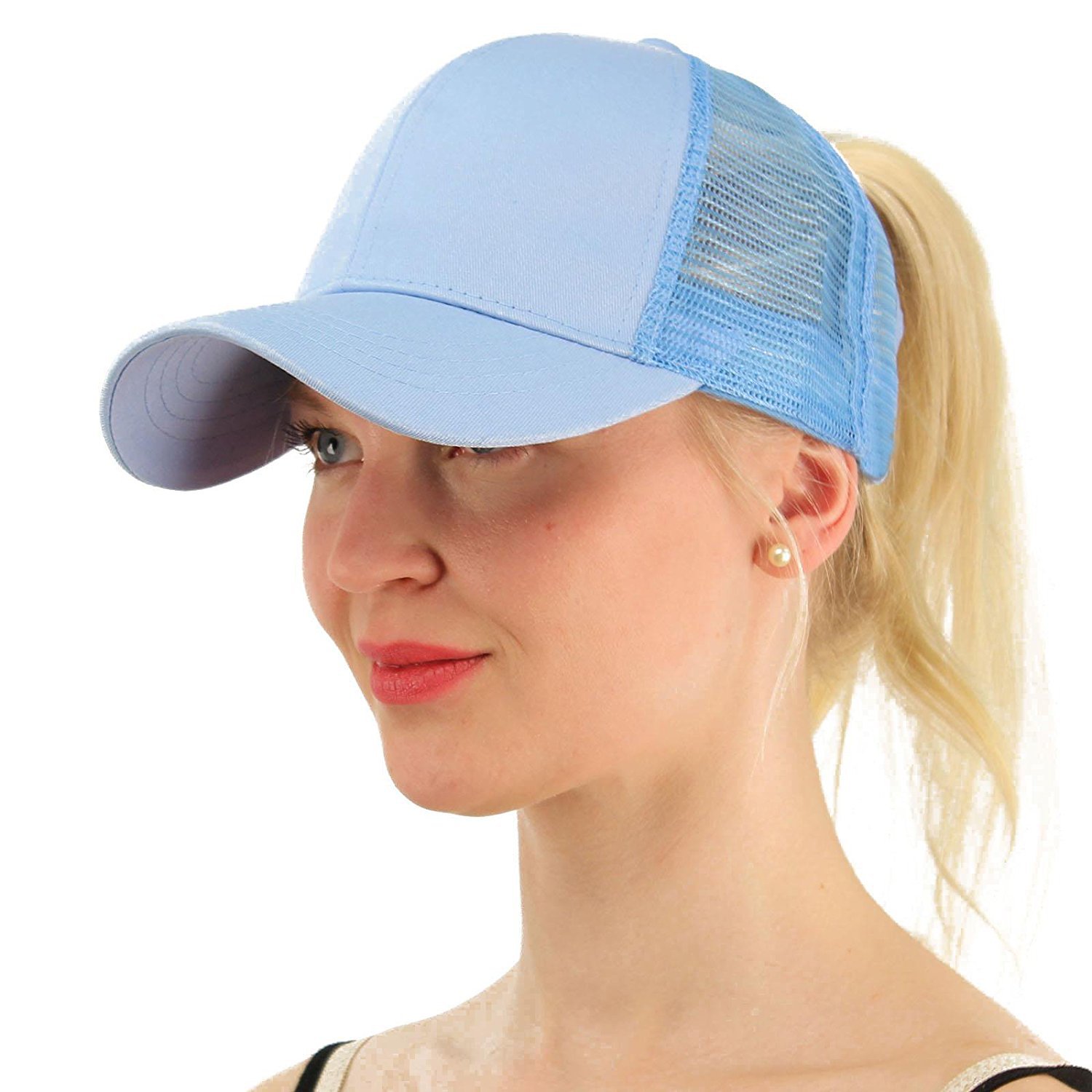 Women's Sweet Solid Color Curved Eaves Baseball Cap display picture 4