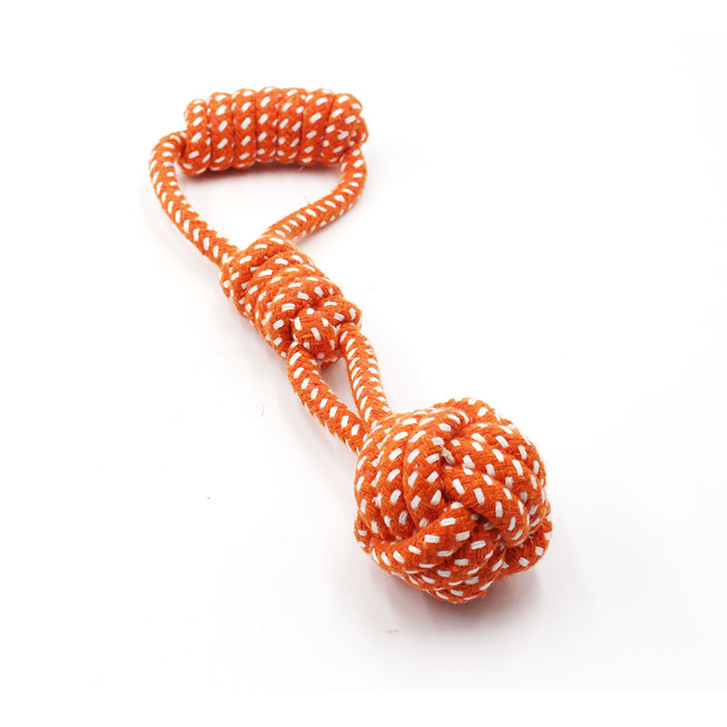 Juguete para mascotas perro pulsera bola cuerda de algodón tejida perro juguete bola nudo juguete molar perro suministros de entrenamiento