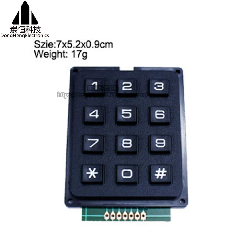 Однокристальная клавиатура микрокомпьютера Матричная клавиатура Клавиатура 3*4/3X4 Клавиатура 12 клавиш Модуль клавиатуры в наличии