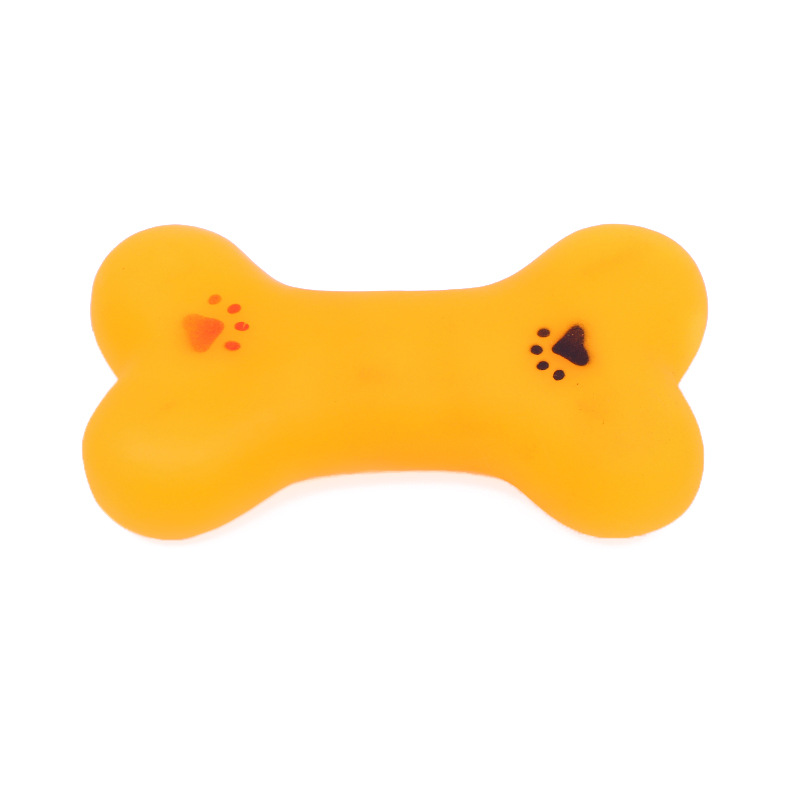 Fábrica al por mayor en stock juguete para mascotas hueso resistente a la mordedura molar sonido vinilo juguete peluche perro golden retriever juguete