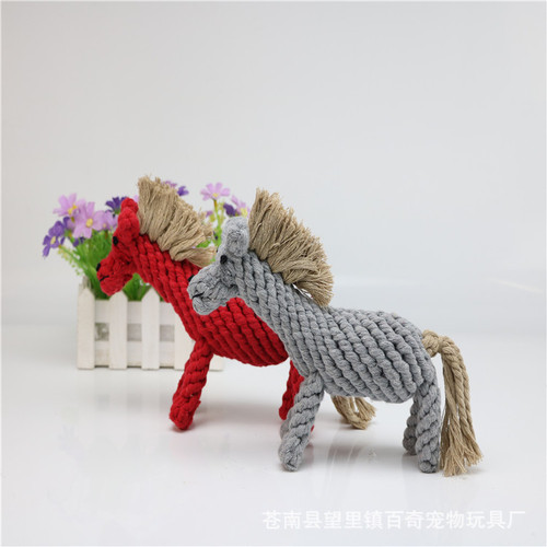 Pet Cotton Rope Toy for Chewing and Abrasion, Suitable for Small and Medium Dogs, Teddy Bear Style, Silent, Cute Animal Shape