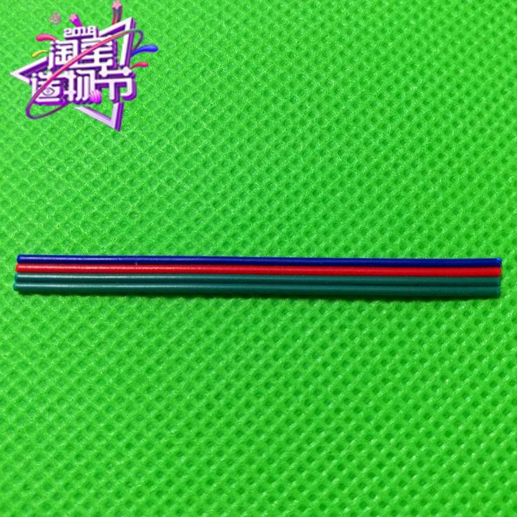 厂家直销 NP环保裸铜导线 绿绿红蓝彩排连接线 4P端子线 线束加工