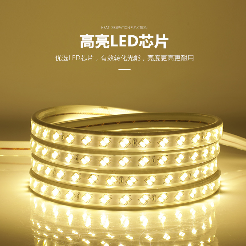 led 灯带 2835高压防水灯带 5730双色 三色变光 5050RGB七彩灯带|ru