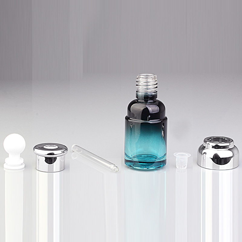 Botella de aceite esencial de vidrio botella cuentagotas cabeza de plástico botella de esencia líquida original salón de belleza maquillaje botella vacía 40ml30ml20ml