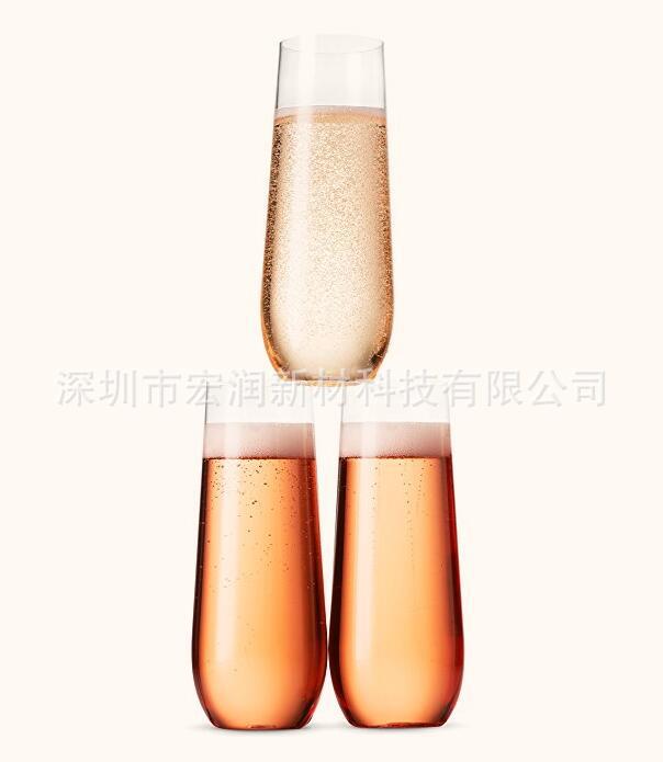 一次性仿玻璃塑料杯，塑料香槟杯，塑料玻璃杯