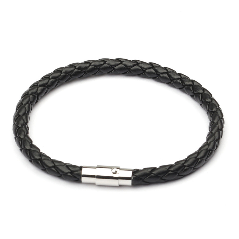 European and American Creative Insurance Magnetic Men's 6 Leather Cord Braided Bracelet Leather Couple Bracelet Cross-Border Accessories