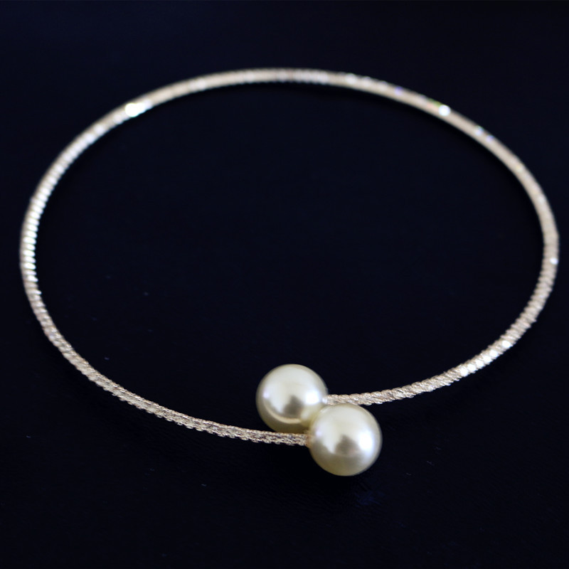 款珍珠项圈采用奥地利水钻 奢华项链批发厂家