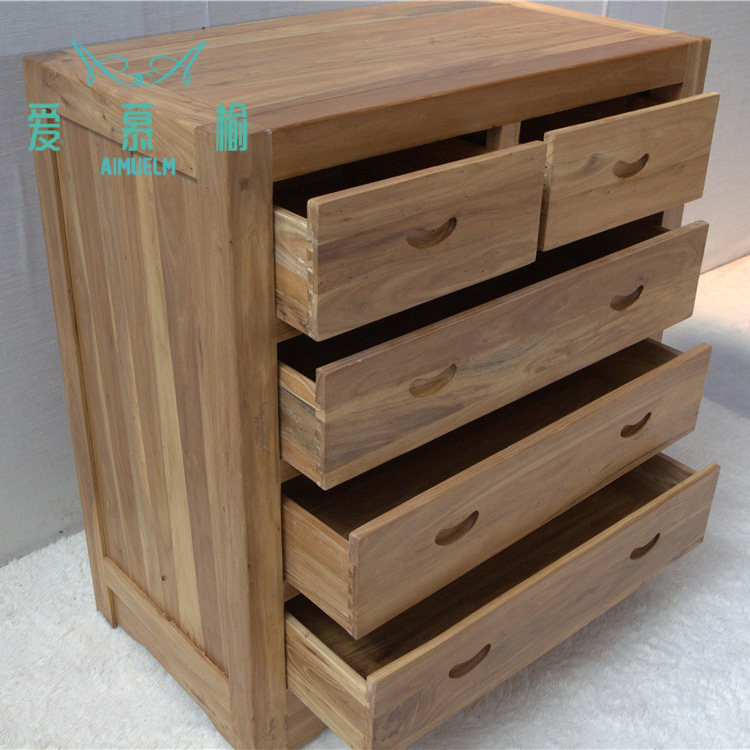 Solid wood chest of drawers Chinese Wudougui Living room lockers Old Elm Solid wood furniture Wholesale chest