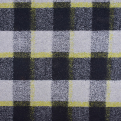 厂家直销格子呢料 羊毛针织提花大衣呢面料 布粒粒现货供应|ms