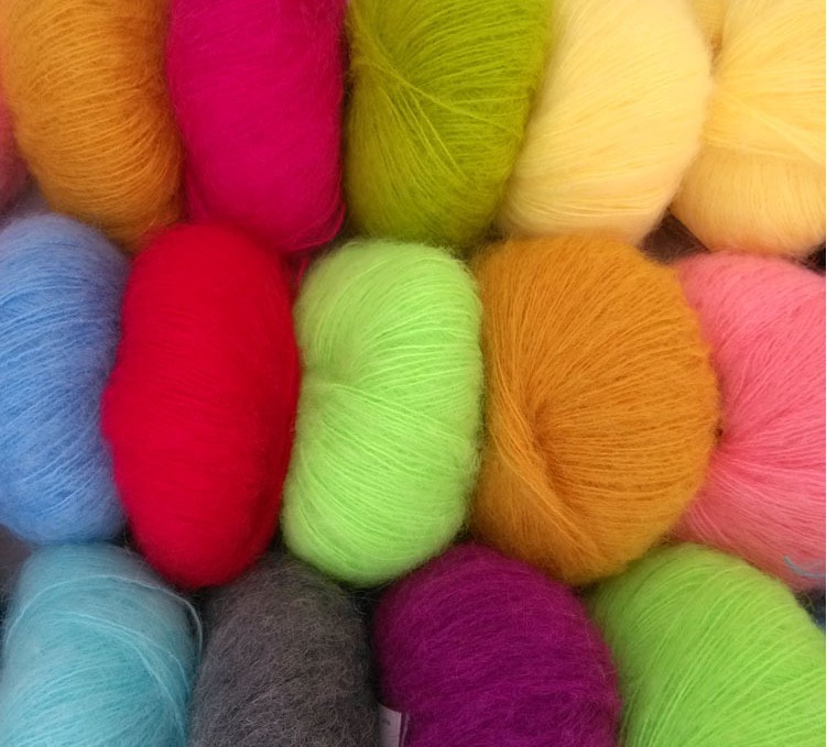 安哥拉马海毛南非小马海毛线手编中细长毛线云马毛线钩针