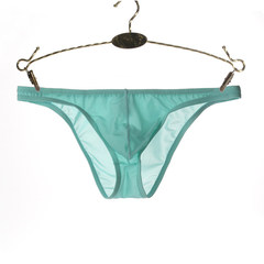 君也男士冰絲透明內褲低腰窄邊薄款透氣性感小三角褲潮男青年褲頭