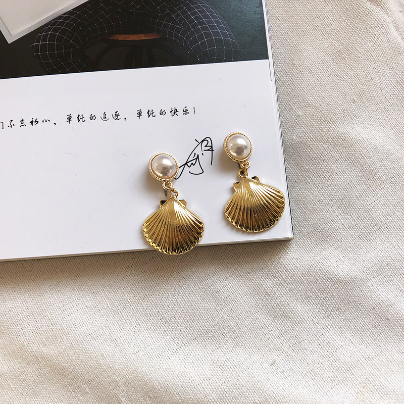 Nouvelles Boucles D&#39;oreilles En Perles De Coquillage Étoiles De Mer De Style Océan display picture 11