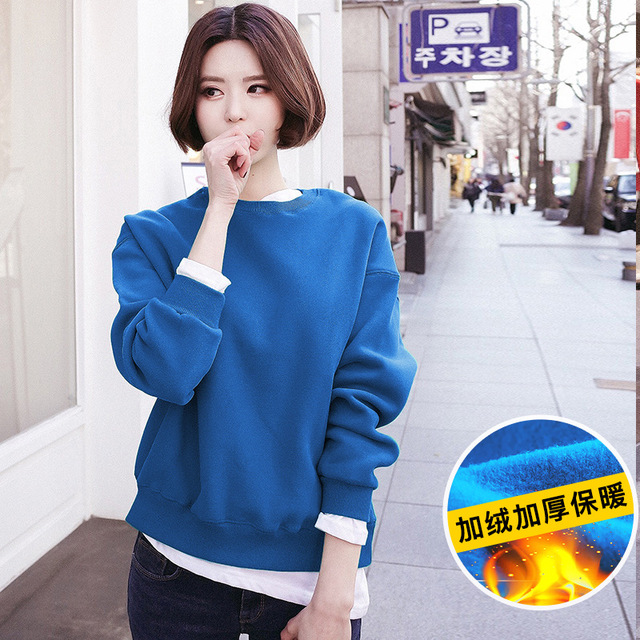 7104 # real shot 2018 Quần áo thu đông Hàn Quốc Dongdaemun nữ khâu đầu áo len trắng cổ tròn áo len nữ phiên bản Hàn Quốc Áo len nữ