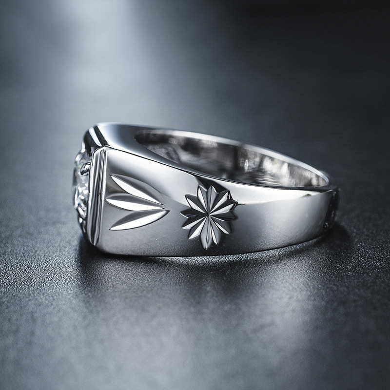 Women'S Gender Handmade Simple Inlaid Zircon Men's Ring Popular New