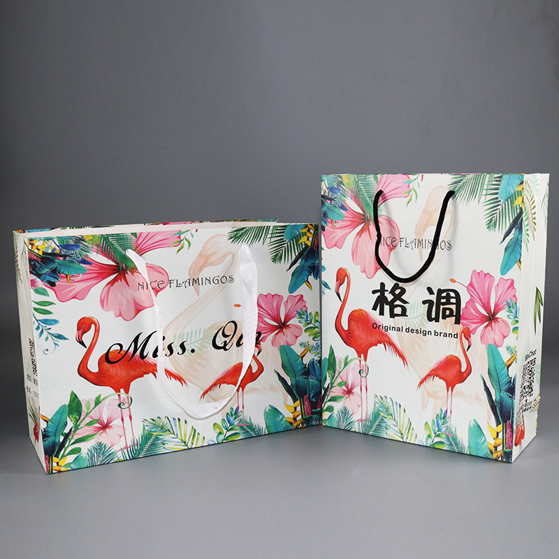 纸袋定做白牛皮手提纸袋厂家印刷logo礼品购物服装手挽袋