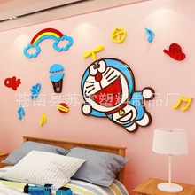 哆啦a夢牆貼卧室卡通兒童房裝飾床頭貼紙機器貓牆貼畫創意門貼紙