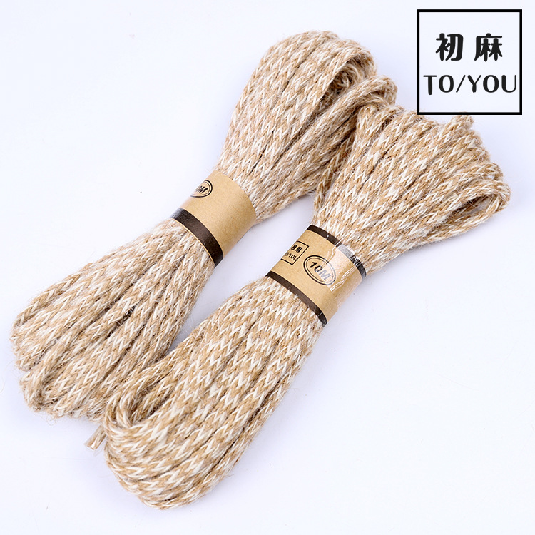 廠家直銷 多股編織麻繩 創意diy編織麻繩 雙色編織麻繩 現貨包郵