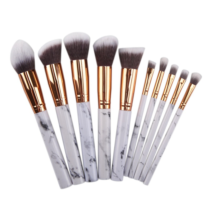 Fashion Artificial Fiber Plastic Handgrip Aluminum Tube Makeup Brushes 1 Set display picture 3