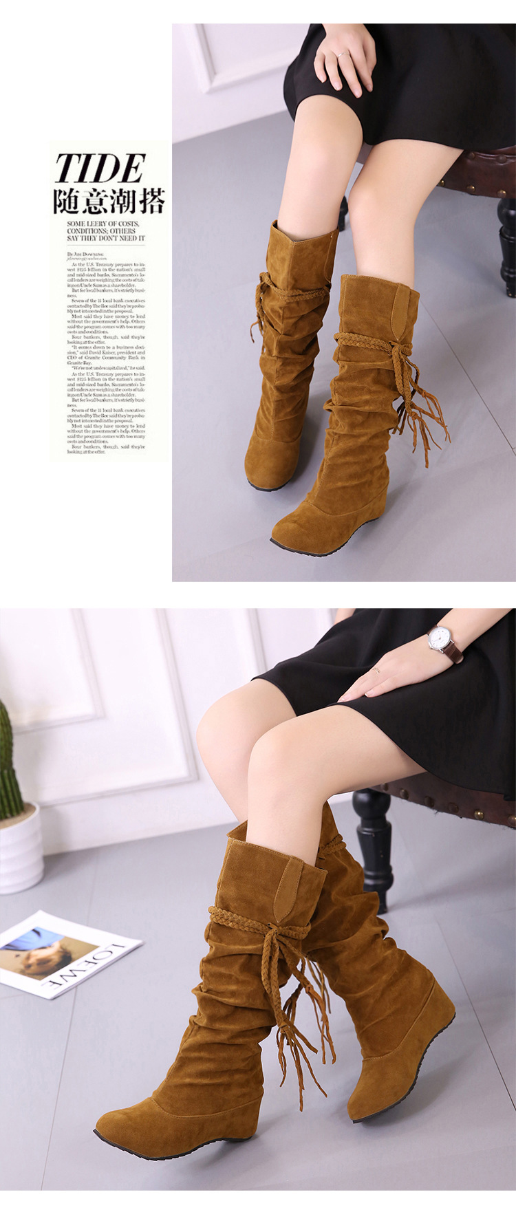 Bottes femme en Daim - Ref 3354693 Image 39