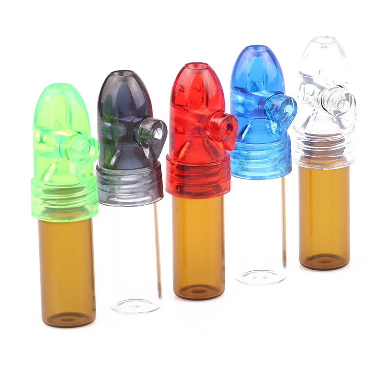 2019 Premium Aqcrylic Plastic Snuff Powder Dispenser Snorter Bullet