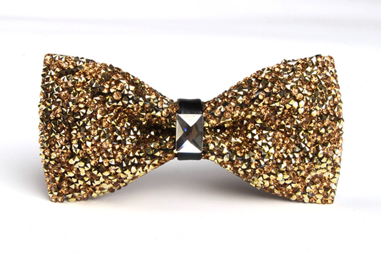 Wedding Formal Geometric Solid Color Rhinestone Unisex Bowtie display picture 3