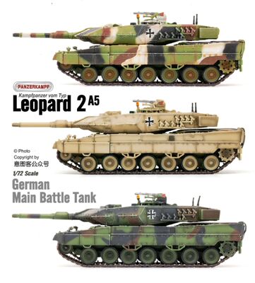 panzerkampf厂家自主品牌旧化 豹2A5三种颜色涂装开关盖皆有