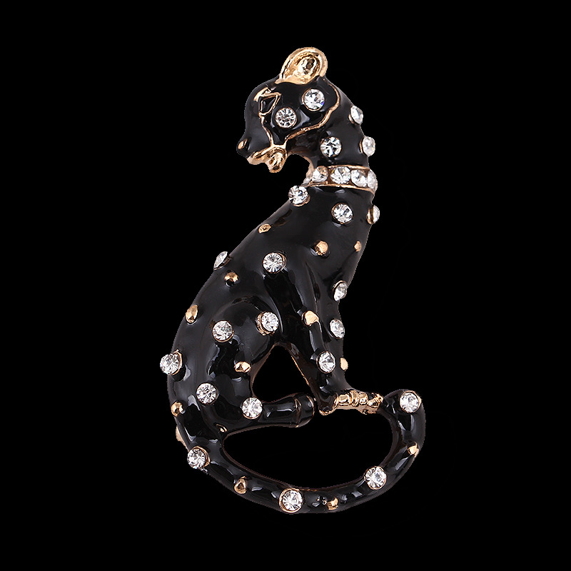 Ig Style Elegant Leopard Alloy Plating Inlay Rhinestones Unisex Brooches display picture 4