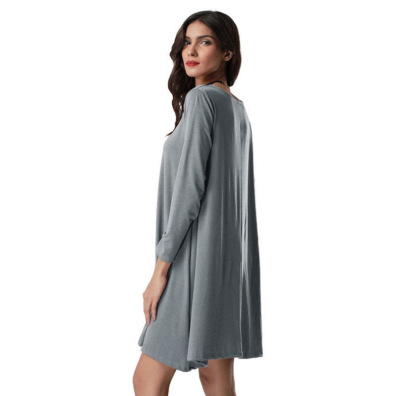 Solid Color Dress Sexy Deep V Neck Lace Up Design Long Sleeve Perfect for Parties and Events Wholesale Available