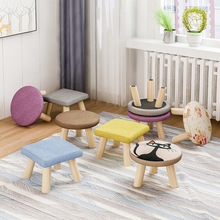 Thời trang nấm phân sáng tạo băng ghế nhỏ phân rắn gỗ nhà phòng khách vải phân phân ghế sofa phân Phân giày