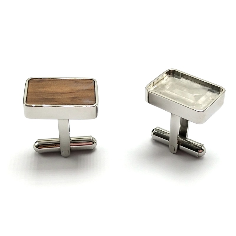 Supply of factory price 316 Stainless steel grade DAY business affairs fashion Cufflinks parquet provide customized LOGO