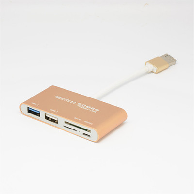 新款电脑通用多功能USB3.0OTG HUB安卓手机Microusb sd/tf读卡器|ru