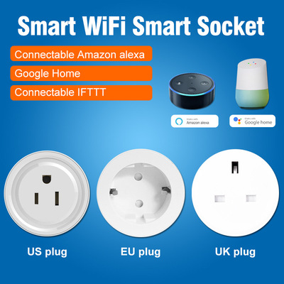 英规WiFi智能插座 欧规美规智能家居 alexa语音智能插座APP控制|ms