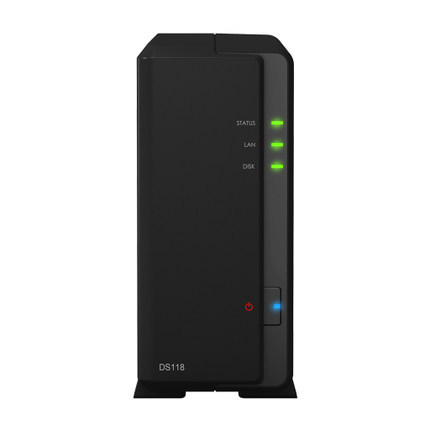 群晖（Synology）DS118 网络存储器 NAS家庭云盘 离线下载服务器