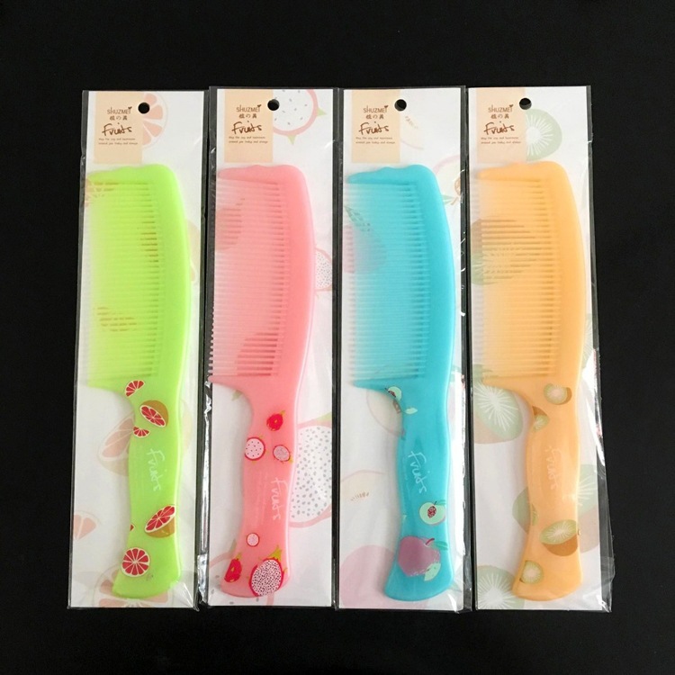 厂家直销彩色美发梳 印花塑料化妆梳子 两元小商品地摊货源批发|ms