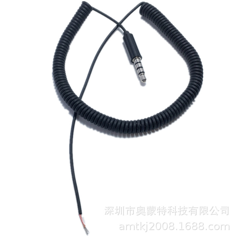自拍杆开关弹簧线 手机自拍弹弓线 3.5音频弹簧线 自拍杆弹簧线