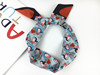 Cute red hair accessory, retro headband, scarf, neckerchief, Korean style