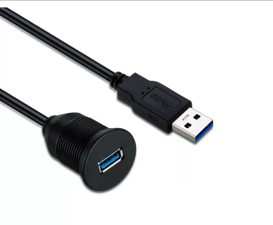 USB3.0 waterproof line car rotary ship motorcycle instrument panel data extended line 1 meter