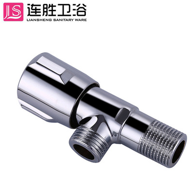 卫浴黄铜三角阀 止水阀门 浴室红冲角阀 三条轮角阀 八字阀厂家